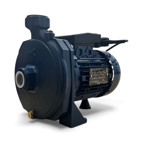 نمای کامل پمپ آب الکتروژن مدل CM100 یک اسب، نمایش کل بدنه و فرم بشقابی پمپ