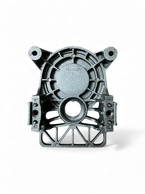 فلنج پلاستیکی موتور کارواش زغالی برند AEG ۸۰ بار، مناسب تعویض فلنجهای فرسوده و اتصال مطمئن قطعات موتور از نمای جلو